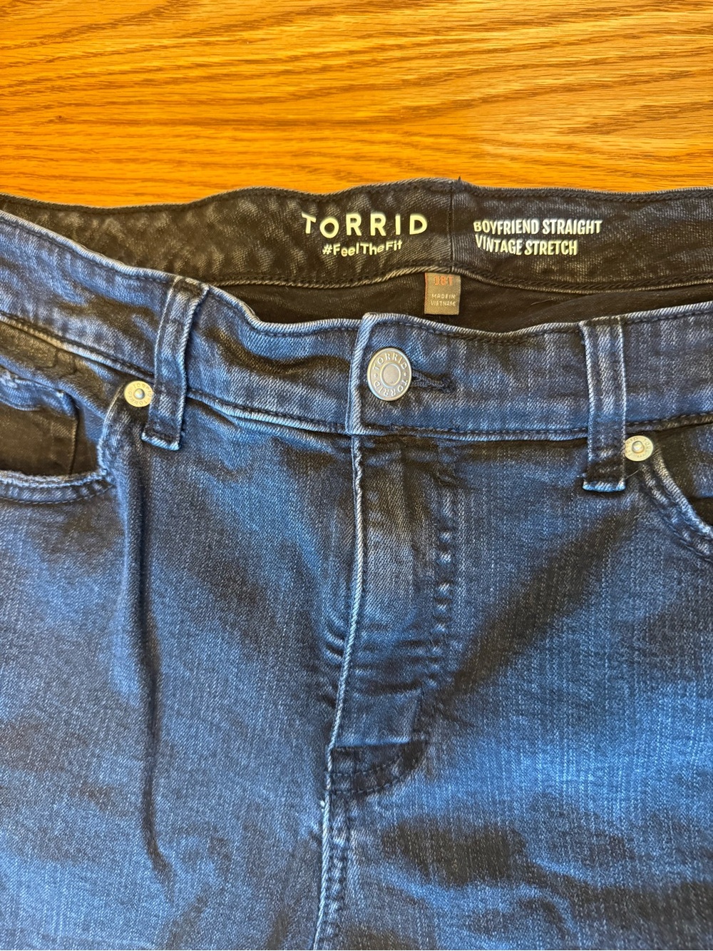 torrid Indigo Boyfriend Straight Jeans